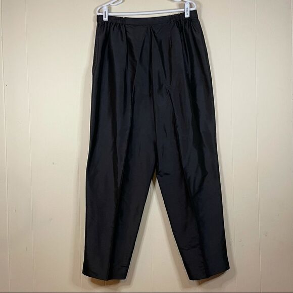 Kate Hill Black Silk  Ankle Pants - Picture 2 of 5